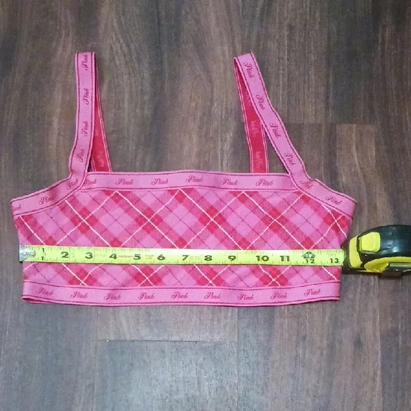 PINK Victoria's Secret Red Plaid Bandeau - Picture 3 of 5